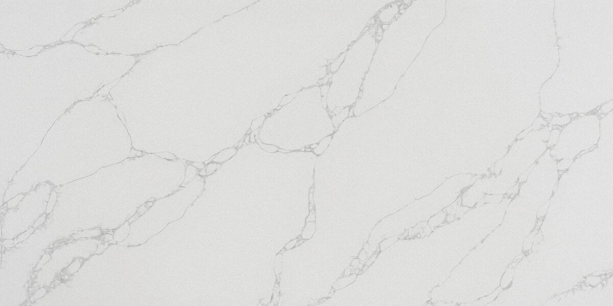 Calacatta Shadow quartz close-up texture