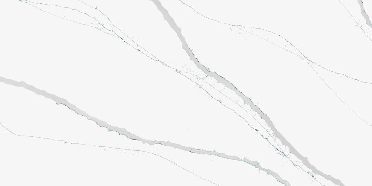 Calacatta Verde quartz close-up texture
