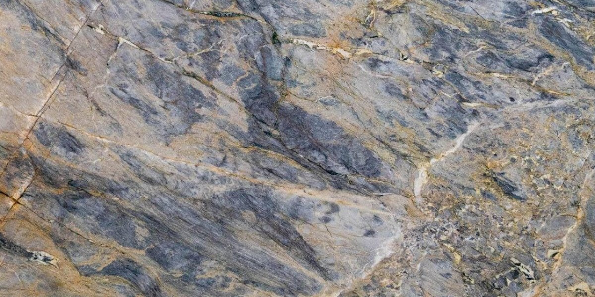 Explosion Blue quartzite close-up texture