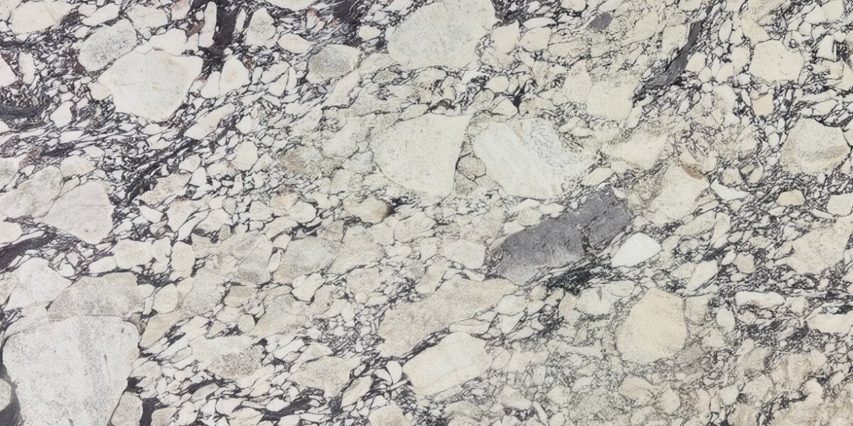Italian Calacatta Viola Honed marble close-up texture